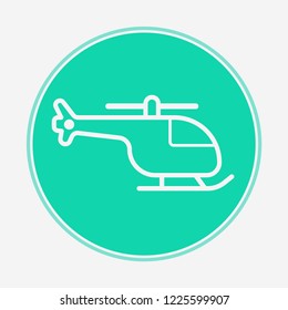 Helicopter vector icon sign symbol