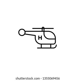 Helicopter vector icon. Helicopter symbol modern, simple, vector, icon for website design, mobile app, ui. Vector Illustration