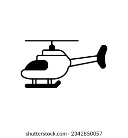 Helicopter vector icon which can easily modify or edit

