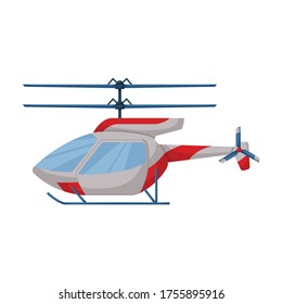 Icono de vector helicóptero.Icono de vector de dibujos animados aislado en helicóptero de fondo blanco.