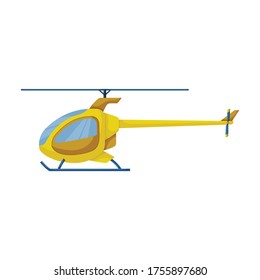 Helicopter vector icon.Cartoon vector icon isolated on white background helicopter.