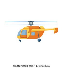 Helicopter vector icon.Cartoon vector icon isolated on white background helicopter.