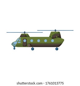 Helicopter vector icon.Cartoon vector icon isolated on white background helicopter.