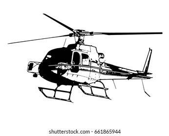 Helicopter vector illustration