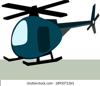 Helicopter vector illustration aircraft And air transport, cartoon