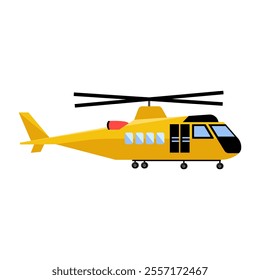 Helicopter Vector Illustration. Good for for Shipping and Transportation Design.