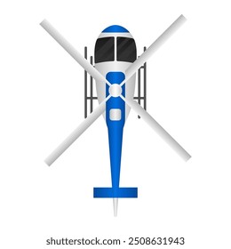 Helicopter. Vector Illustration Isolated on White Background.