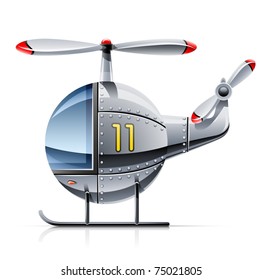 helicopter vector illustration isolated on white background