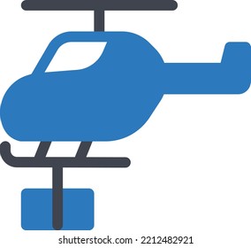 ilustración de helicóptero Vector sobre un fondo transparente. Símbolos de calidad superior. Iconos vectoriales de glifos para diseño de conceptos y gráficos.