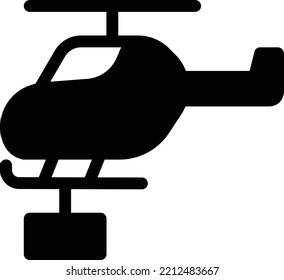 helicopter Vector illustration on a transparent background. Premium quality symmbols. Glyphs vector icons for concept and graphic design.