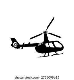 Helicopter Vector Illustration on White Background