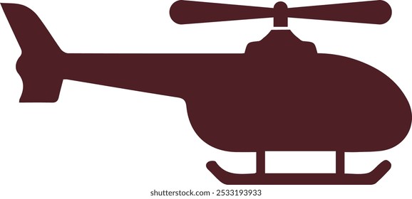 ilustração de vetor de helicóptero silhueta marrom