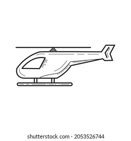 the helicopter vector illustration with white background