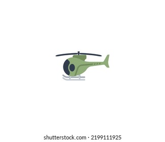 Helicopter vector isolated emoji icon. Helicopter emoticon