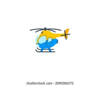 Helicopter vector isolated icon. Emoji illustration. Helicopter vector emoticon