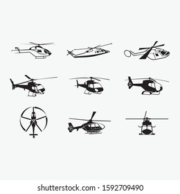 HELICOPTER vector line art illustration design