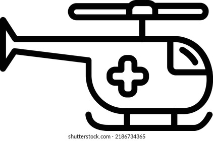 Diseño de iconos de línea del vector del helicóptero