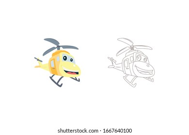 Helicopter Vector Object Transportation Illustration Bundle