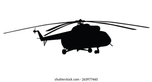 helicopter vector silhouette