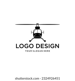 Helicopter Vehicle Creative Logo Design Vector