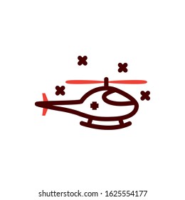 Helicopter vehicle design, Transportation travel trip urban motor speed fast automotive and driving theme Vector illustration