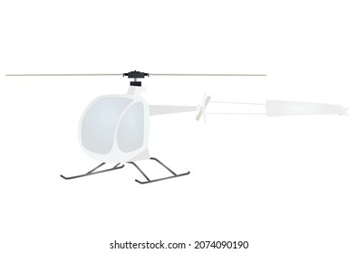 Hubschrauber mit weißem Band. Vektorgrafik