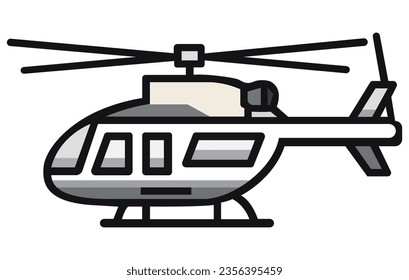 Helicopters Aircrafts Illustration, Flying Colorful Choppers, Air Transportation Flat Vector Illustration
