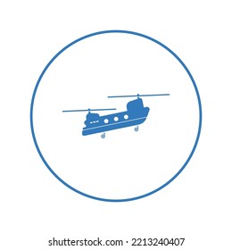 Helicopters carrying passengers icon | Circle version icon |