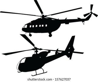 helicopters collection - vector