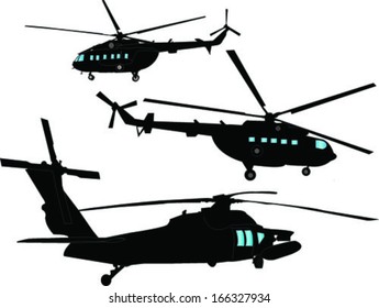 helicopters collection - vector