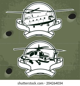 helicopters crest vector