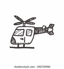 Helicopters doodle drawing