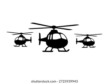 helicopters vector icon on a white background
Vector black icon