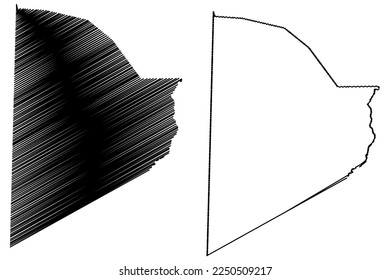 Heliopolis municipality (Bahia state, Municipalities of Brazil, Federative Republic of Brazil) map vector illustration, scribble sketch Heliópolis map