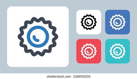 Helios icon - vector illustration . Helios, Shine, Sun, Solar, System, star, space, line, outline, flat, icons .