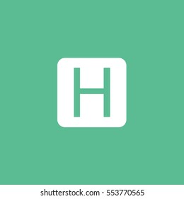 Helipad Flat Icon On Green Background