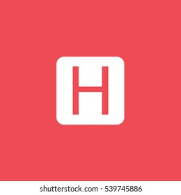 Helipad Flat Icon On Red Background