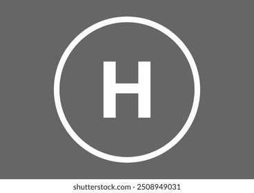 Hélipad pour hélicoptère. Illustration vectorielle.