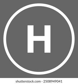 Hélipad pour hélicoptère. Illustration vectorielle.