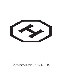 Plantilla de diseño de ilustración vectorial del logotipo del icono Helipad.