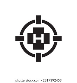 Plantilla de diseño de ilustración vectorial del logotipo del icono Helipad.