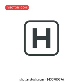 Helipad Icon Vector Illustration Design