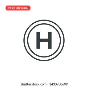 Helipad Icon Vector Illustration Design