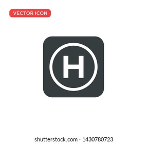 Helipad Icon Vector Illustration Design