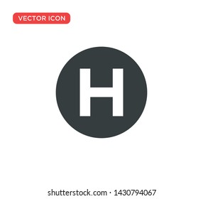 Helipad Icon Vector Illustration Design