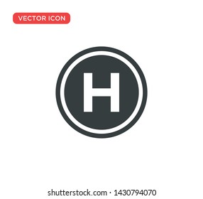 Helipad Icon Vector Illustration Design