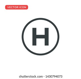 Helipad Icon Vector Illustration Design