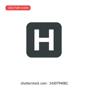 Helipad Icon Vector Illustration Design