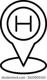 Neues kreatives Vektorsymbol-Design für Helipad