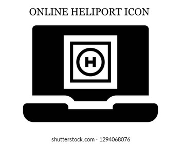Helipad search icon. Editable Helipad search icon for web or mobile.